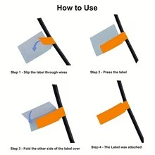 240 Pcs Waterproof Cable Labels, 8 Colors Electronic Component Manufacturing Electric Wire Labels, Self-Adhesive Wire Labels For Laser Printer, Writable Cable Labels For Efficient Organization - Multicolor - View 7