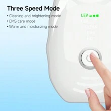 Facial And Neck Massager With 3-Color LED Light Settings, Perfect For Home And Travel, Makes A Great Gift - Black - View 4