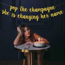 1 套,葡萄酒新娘送禮會或結婚派對裝飾,倒酒他的姓氏是我的 Diy 串閃光橫幅適合酒莊新娘送禮會訂婚婚禮 - 彩色 - 查看 3