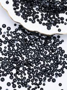 1000/2000/3000 Pcs/Bag 4mm Black Crystal Resin Flatback Rhinestones For Retro Art Jewelry Diy Decoration ,Craft Decoration