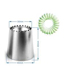 1pc/3pcs/5pcs Stainless Steel Large Piping Tip For Cake Decorating - Russian Icing Nozzle For Frosting, Cupcakes, Cookies - Baking Tools And Kitchen Gadgets