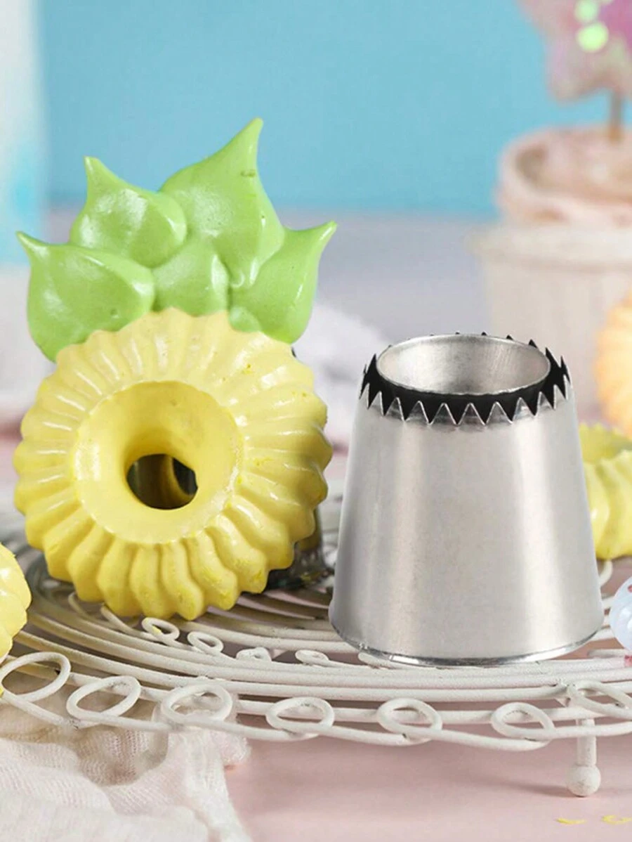 Bộ 1/3/5 đầu bắt kem cỡ lớn bằng thép không gỉ dùng để trang trí bánh - Đầu bắt kem kiểu Nga dùng để phủ kem, làm bánh cupcake, bánh quy - Dụng cụ làm bánh và đồ dùng nhà bếp