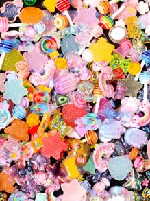 Lindo kit de arte de uñas de amor dulce con diseño de mini lollipop y decoración acrílica 3D para uñas, con colores y calcomanías llamativas, dijes para uñas, joyas para uñas y suministros para uñas DIY decoración uñas
