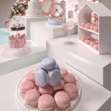 3 件自助餐架，自助餐桌食品架，餐饮甜品收藏品珠宝人物展示展示架，带空心底部的亚克力立方体展示嵌套架，圣诞节 - 白色 - 查看 8