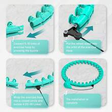 24-36 Inch Weighted Exercise Hoop For Adults, Plus Size, Suitable For Women's Smart Fitness Equipment - Light Green - View 3