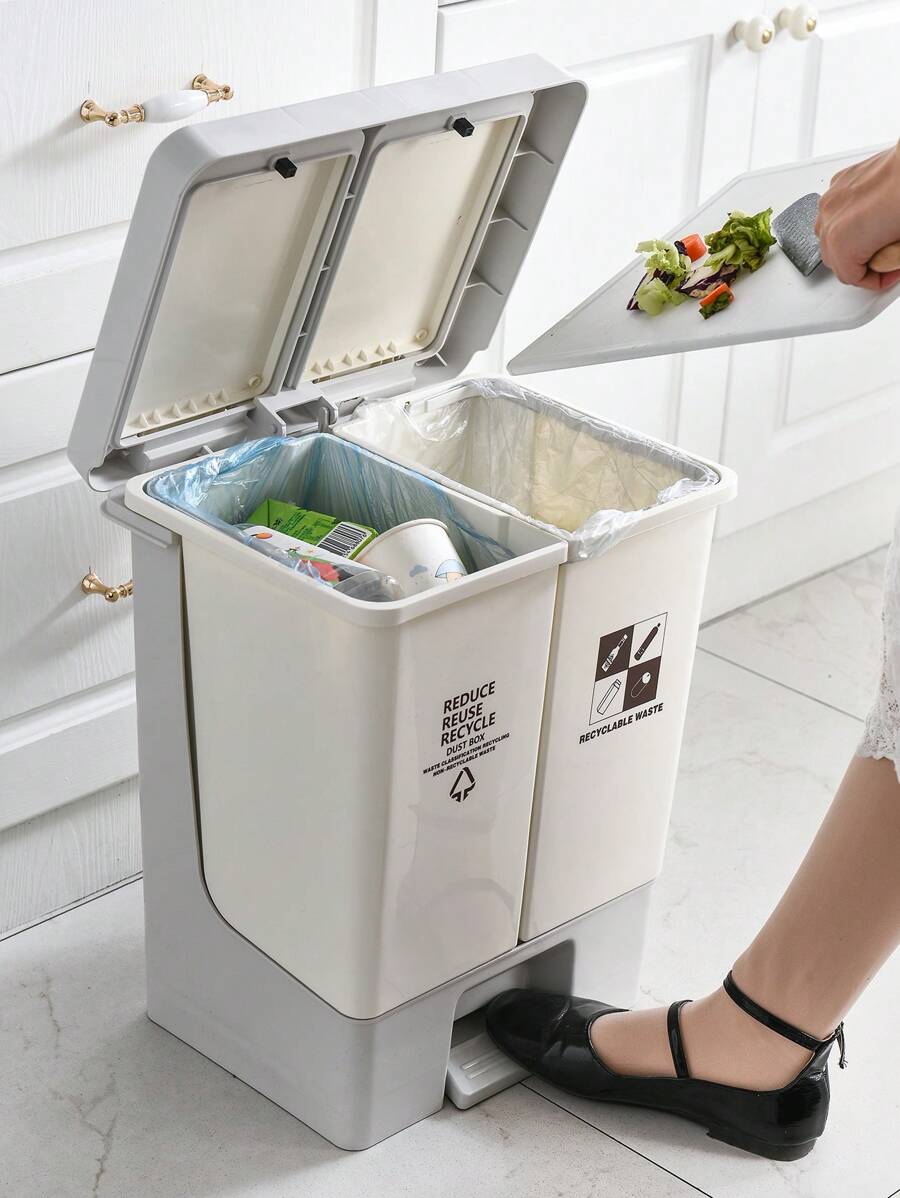 5.3 Gallon/Approximately 20l Kitchen Waste Separation Trash Can With