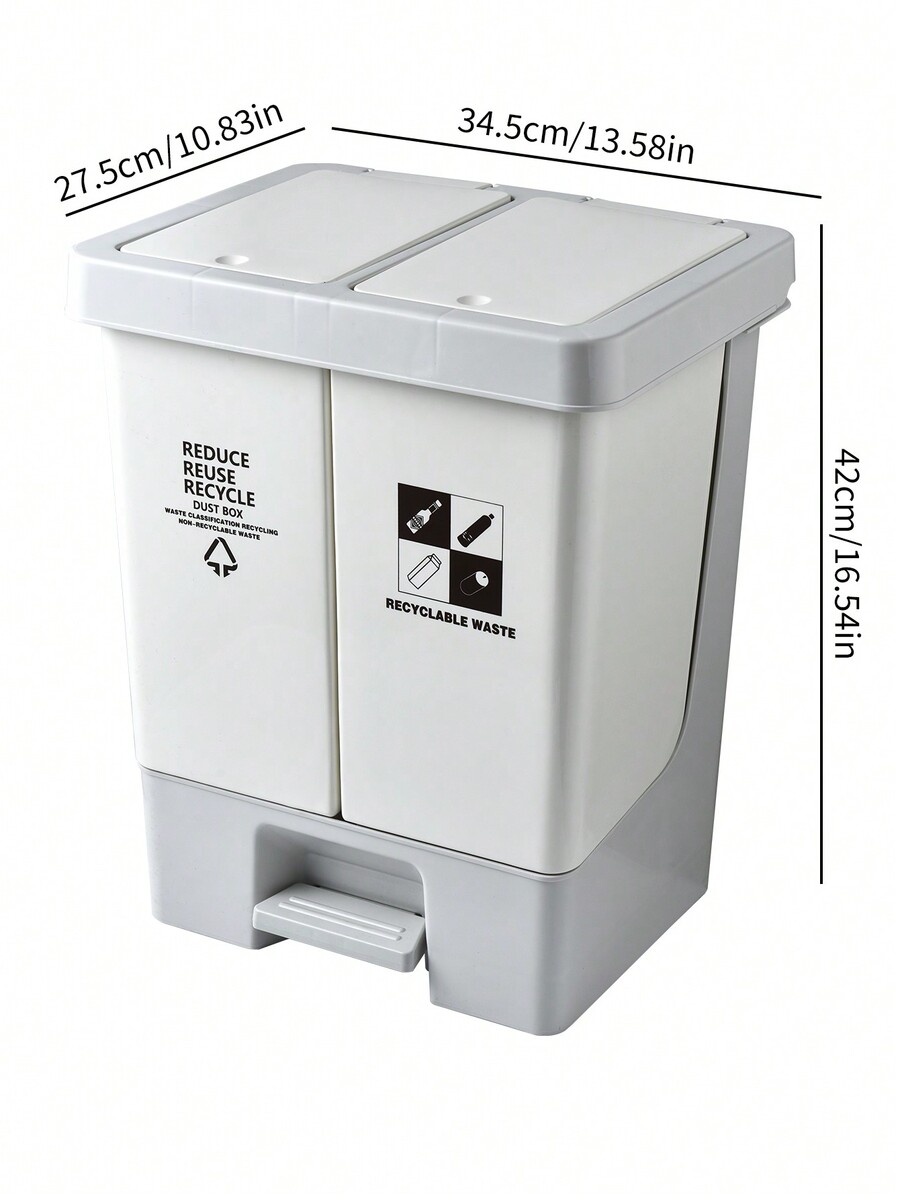5.3 Gallon/Approximately 20l Kitchen Waste Separation Trash Can With