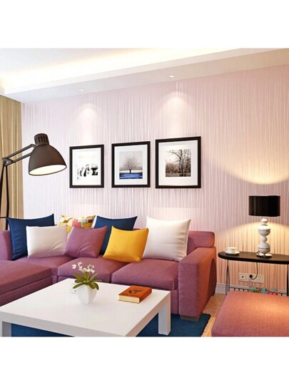 Roll Moderne Thickened Non Woven Wallpaper Breathable Solid Stripe, Full Coverage Bedroom, Living Room Home ation, Renovation Stickers Peel Wand Panels, Paper, Wallpapers, ation Items Refresh Your Home, Festival Birthday Graduation view 5