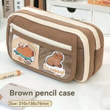 1pc Black Super-Pencil Case With Lovely Panda Pattern, Popular Stationery Box/Pen Holder For Students, Large Capacity Transparent Pencil Case/Pouch For Male Or Female Students, Highly Attractive Pencil Case For Primary And Middle School Students Back To School,Pencil Pouch,School Bag - Multicolor - View 8