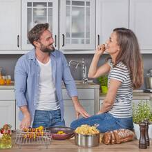 Air Fryer Double Layer Rack Set 304 Stainless Steel Multi-Purpose Air Fryer Rack With 4 Barbecue Skewers 1 Silicone Oil Brush Non-Stick Air Fryer Rack For Air Fryer - one-size - View 8