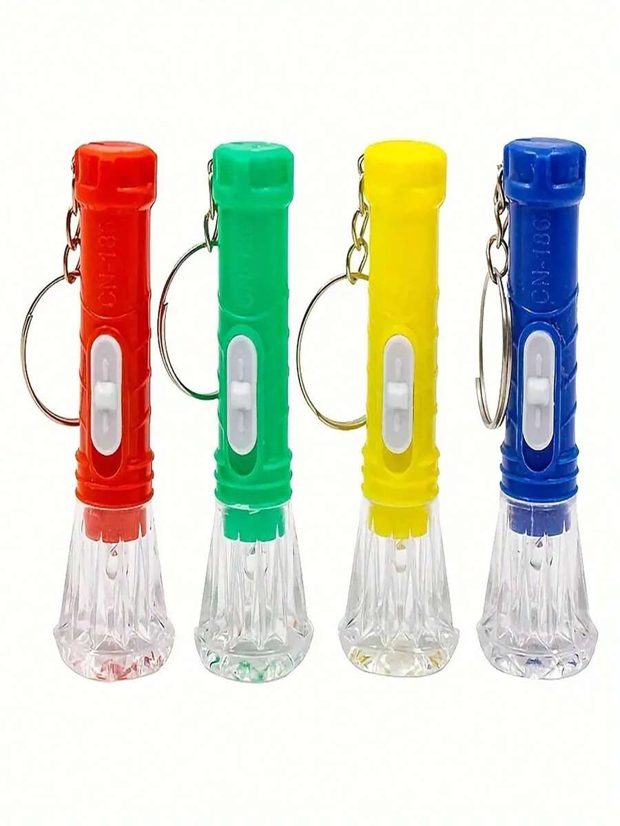 10pcs Mini Flashlight Toy, Electronic Light-Up Portable Flashlight, Outdoor Adventure Lighting Flashlight, Exploration Tool [Random Color] - Multicolor - View 1