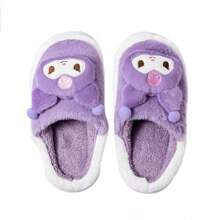 Miniso Sanrio Kuromi Adult Cartoon Cute Plush Slippers,Soft And Comfortable Home Shoes (1 PC) - Purple - View 4