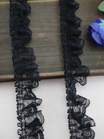 Pleated Lace Trim Clothing Sewing Supplies, DIY Craft Decoration Ribbon For Bag, Hats, Dress, Skirt Hemline