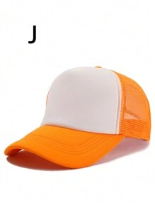 1顶男女通用广告可定制Logo刺绣志愿者团队建设活动棒球帽，纯色海绵网眼帽，适用于社区服务 - 彩色 - 查看 12