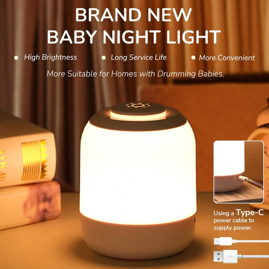 1Pack USB Powered TouchControlled Night Light With Dimmable Light And
