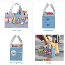 Bag Carrying Case For Toniebox Starter Set & Storage Box For Tonies Figurine Characters , Audio Player Speaker Felt Organizer Bag, Portable Travel Carrying Bag With Handle And Elastic On Two Sides, Folding Bag For Kids Toniebox & Accessories Headphones And Charging Station - Multicolor - View 6