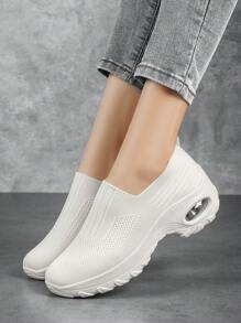 Neue Sport- und Freizeitschuhe für Damen, atmungsaktives Mesh-Design, bequem, langanhaltend, Platz-Tanz-Tanzschuhe, Schuhe mit Rocker-Unterseite, passende atmungsaktive Stoff-Loafers, dicke Schuhe mit hohen Absätzen, große Schuhe