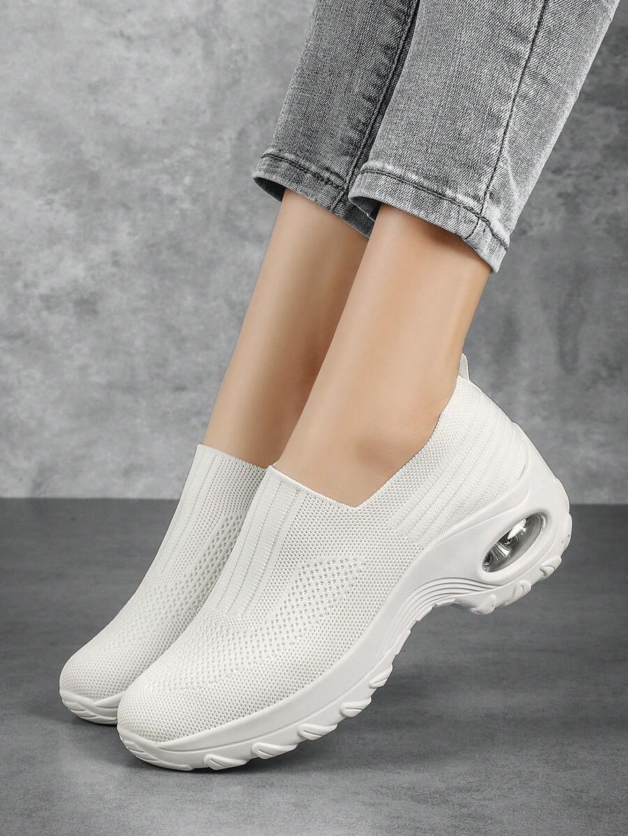 Neue Sport- und Freizeitschuhe für Damen, atmungsaktives Mesh-Design, bequem, langanhaltend, Platz-Tanz-Tanzschuhe, Schuhe mit Rocker-Unterseite, passende atmungsaktive Stoff-Loafers, dicke Schuhe mit hohen Absätzen, große Schuhe