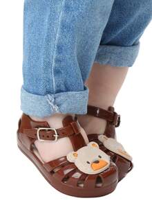Kids Flat Sandals - Rỉ Nâu - Xem 2