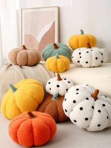 1個南瓜枕頭毛絨玩具，創意沙發臥室靠墊，家居裝飾萬聖節禮物聖誕節，萬聖節，感恩節禮物。家居裝飾，婚禮生日派對用品，假日配件。 - 20*20 - 查看 7