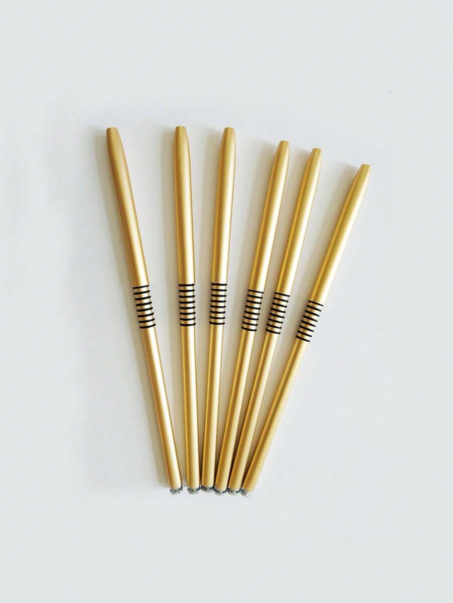 Nail Art Striping Brush Set, 5pcs Metal Handle Brushes For Various