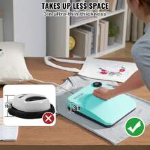 Portable Heat Press Machine, 7x6in To 10x12in Portable Shirt Printing Multifunctional Sublimation Transfer Heat Press Machine, Easy Iron-On Press For T-Shirts Bags Pillows Vinyl Projects