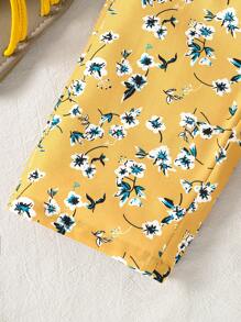 Young Girls' 2pcs/Set Summer Outfits, Fashionable Printed T-Shirt And Pants, Casual And Elegant - 白色 - 查看 8