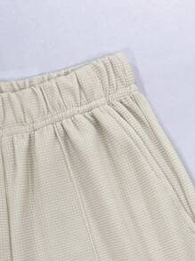1 pieza Pantalón casual a cuadros para niño preadolescente, recto, para deportes al aire libre en primavera/otoño