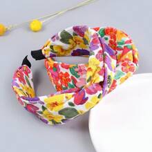 2件花卉印花织物十字交叉头带 - 彩色 - 查看 3