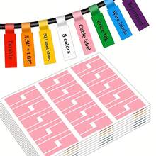240 Pcs Waterproof Cable Labels, 8 Colors Electronic Component Manufacturing Electric Wire Labels, Self-Adhesive Wire Labels For Laser Printer, Writable Cable Labels For Efficient Organization - Multicolor - View 10