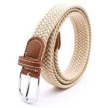 1 pièce Ceinture élastique tressée colorée de 2,5 cm pour femmes, ceinture décontractée tressée extensible, ceinture mode femme pour l'été, l'école, l'automne, Halloween - Multicolore - Voir 16