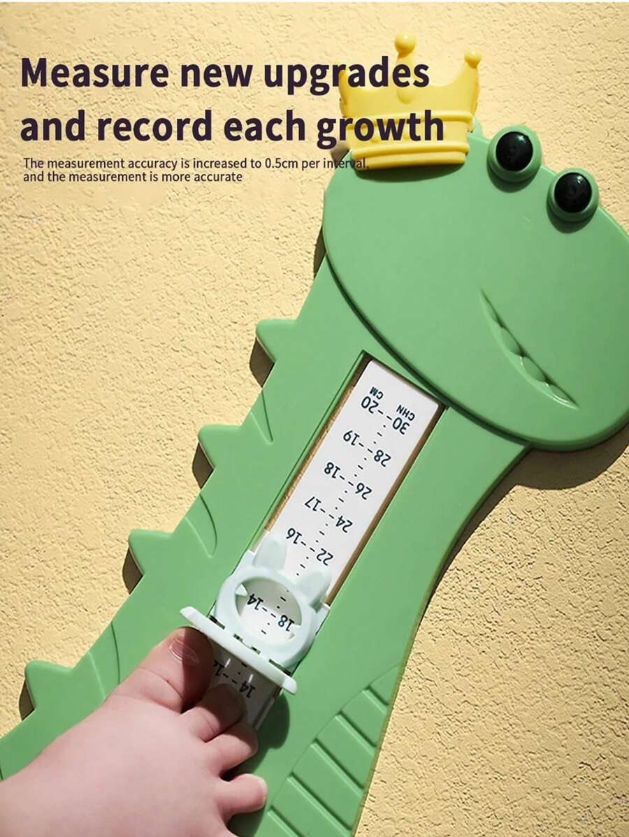 1pc Baby Foot Measuring Device Children Foot Measuring Tool Foot Size Measure Gauge For Home Shoe Buying - Green - View 1