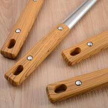 Juego de utensilios de cocina de acero inoxidable con mango de grano de madera simple para el hogar, incluye espátula, cacerola, paleta, colador, almohadilla resistente al calor, cocina, regalo de Navidad - Multicolor - Ver 3