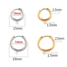 10 Stücke rostfreie Stahl Ohrstecker Basis Ohrring Pfosten für DIY Schmuck Ohrringe Herstellung Zubehör - Ohrring - Übersicht 7