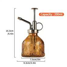 1入組玻璃噴霧瓶小植物淋水壺，6.4"高復古室內淋水壺，銅色塑料上泵，適用於室內植物噴霧器、玻璃淋水噴霧瓶、復古銅色塑料上泵淋水壺花廳，家居裝飾 - 銅色 - 查看 12