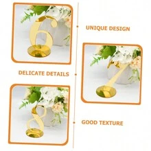 Gouden tafelnummers Gespiegelde tafelnummers voor huwelijksreceptie, acryl tafelnummers 1-20 met houderbasis voor huwelijksfeest evenement tafeldecoraties, huwelijksdecoratie, woondecoratie, kamerdecoratie feestgunsten bruid