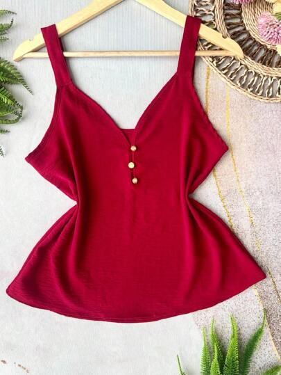 rerega blusa femenina com 3 botao tecido duna