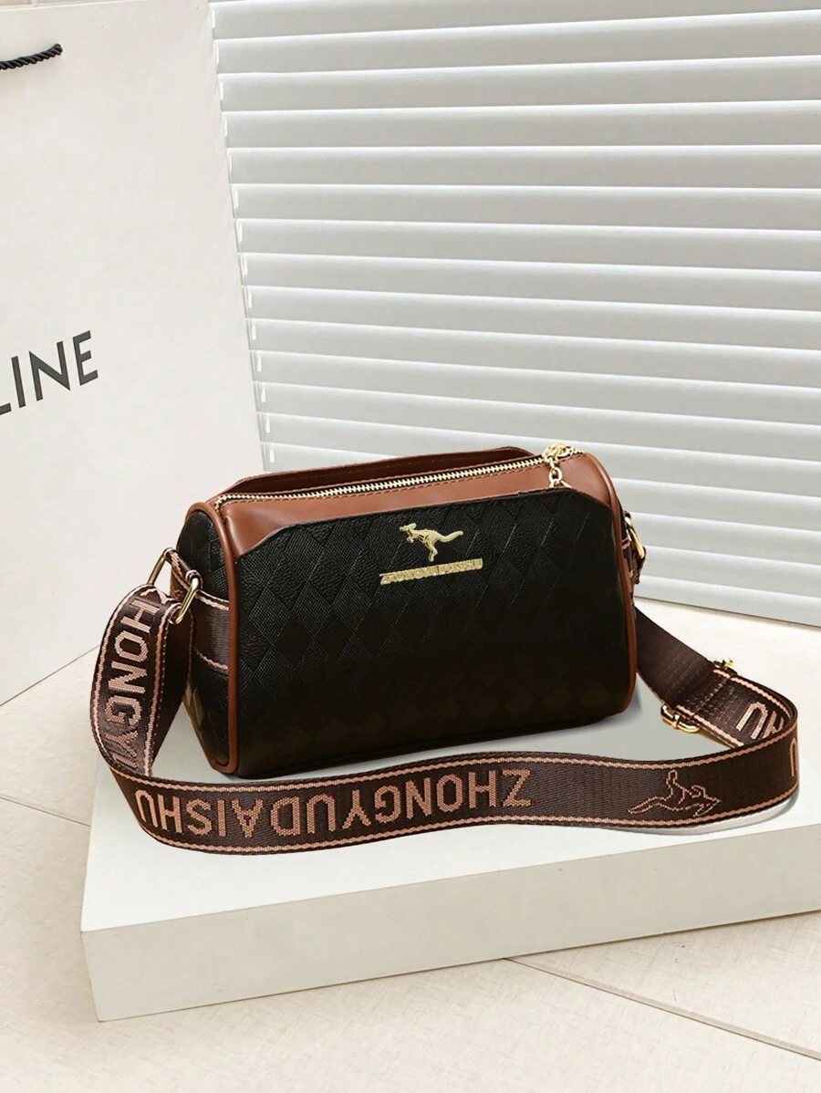 新款時尚多用途單肩包,經典純色復古時尚城市高端手提/肩背/斜跨鑲鑽款女包,適用於通勤/購物/旅行/工作/波士頓袋