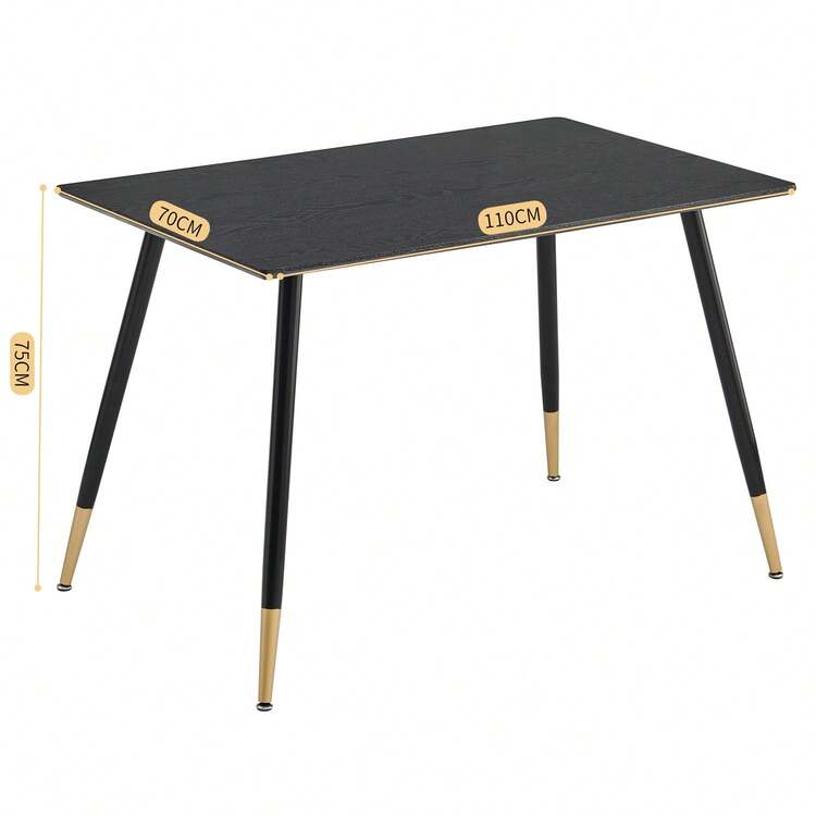 Juego de mesa con 4 sillas juegos de cocina retro vintage negro + marrón - Multicolor - Ver 4