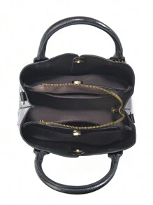 Geantă de mână vintage de culoare solidă PLANEE, geantă mică de vară cu mini îmbinare, cu decorare cu fundiță, geantă de umăr/încrucișată