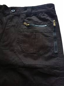 Alpha Camp Men\ Multi-Pocket Multi-Functional Outdoor Cargo Pants - Black - View 6