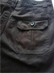 Alpha Camp Men\ Multi-Pocket Multi-Functional Outdoor Cargo Pants - Black - View 3