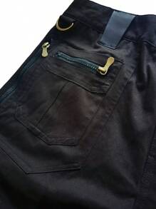 Alpha Camp Men\ Multi-Pocket Multi-Functional Outdoor Cargo Pants - Black - View 4