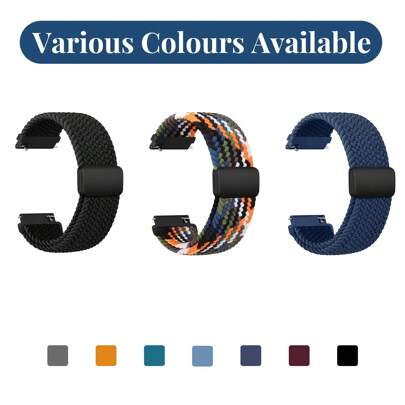 22MM Nylon Magnetic Bands Compatible With Samsung Galaxy Watch 6/5/4/3 Pro/Classic/Sport/Gear S3/S2 Frontier/Active, 20mm & 22mm Watch Strap For Garmin Vivoactive 4/Venu 2,22mm Quick Release Wristbands As A Gift For Students Returning To School