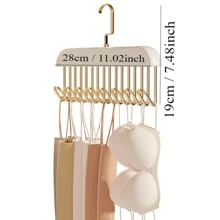 Wooden Eight Hooks Wave-Shaped Multifunctional Clothes Hanger White - White - View 10