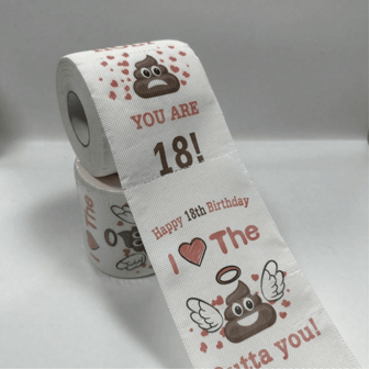 1 Pc, 18th Birthday Gift For Men And Women Happy Prank Toilet Paper - 18th Birthday Decorations For Him, Her Party Supplies Preference Ideas - Funny Gag Gift