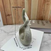 1pc Resin Marble Shaped Home Decoration Figurine With Torch Design - Multicolor - View 4