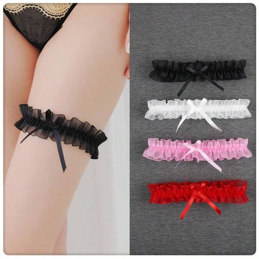 Lace Princess Style Garter Belt Halloween Valentine's Day Valentines - Red - View 1