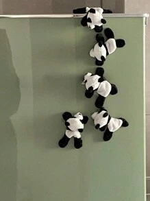 Imã de Geladeira de Tecido Fofo de Panda, Imã de Animal de Pelúcia Criativo para Espelhos de Bicicleta, Bolsas, Decorações, Melhores Presentes
