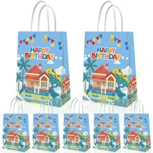 6/12/20 件蓝色狗生日派对用品、生日派对装饰礼品袋、男孩和女孩生日派对礼品袋、圣诞节情人节